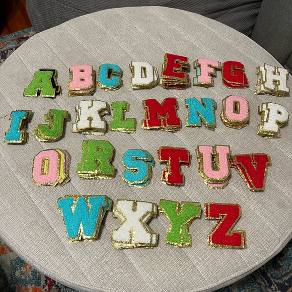 26 Chenille Letter Patches Craft | Full Alphabet Patches Iron On Letters - Picture 2 of 6